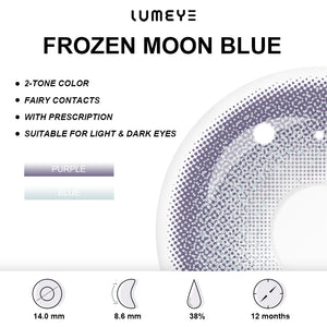 Best COLORED CONTACTS - LUMEYE Frozen Moon Blue Colored Contact Lenses - LUMEYE
