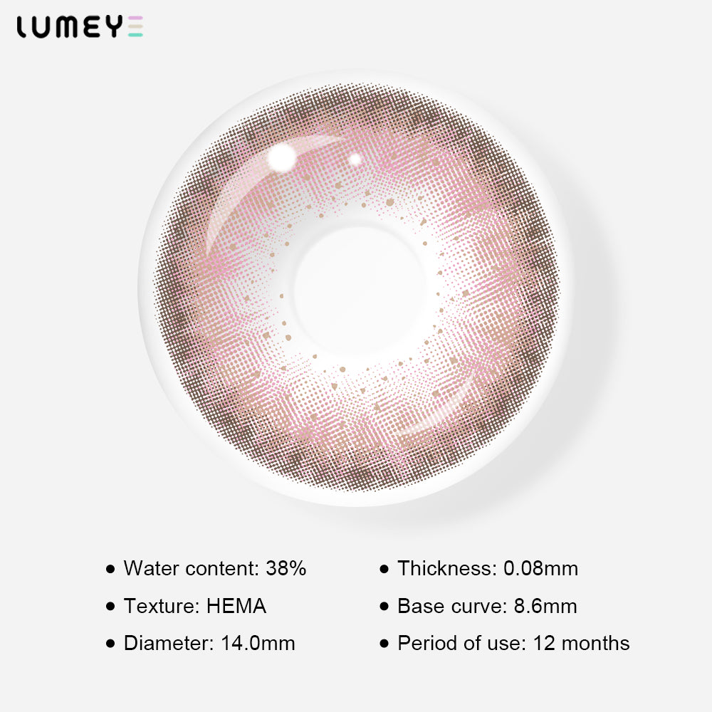 Best COLORED CONTACTS - LUMEYE Comet Pink Colored Contact Lenses - LUMEYE