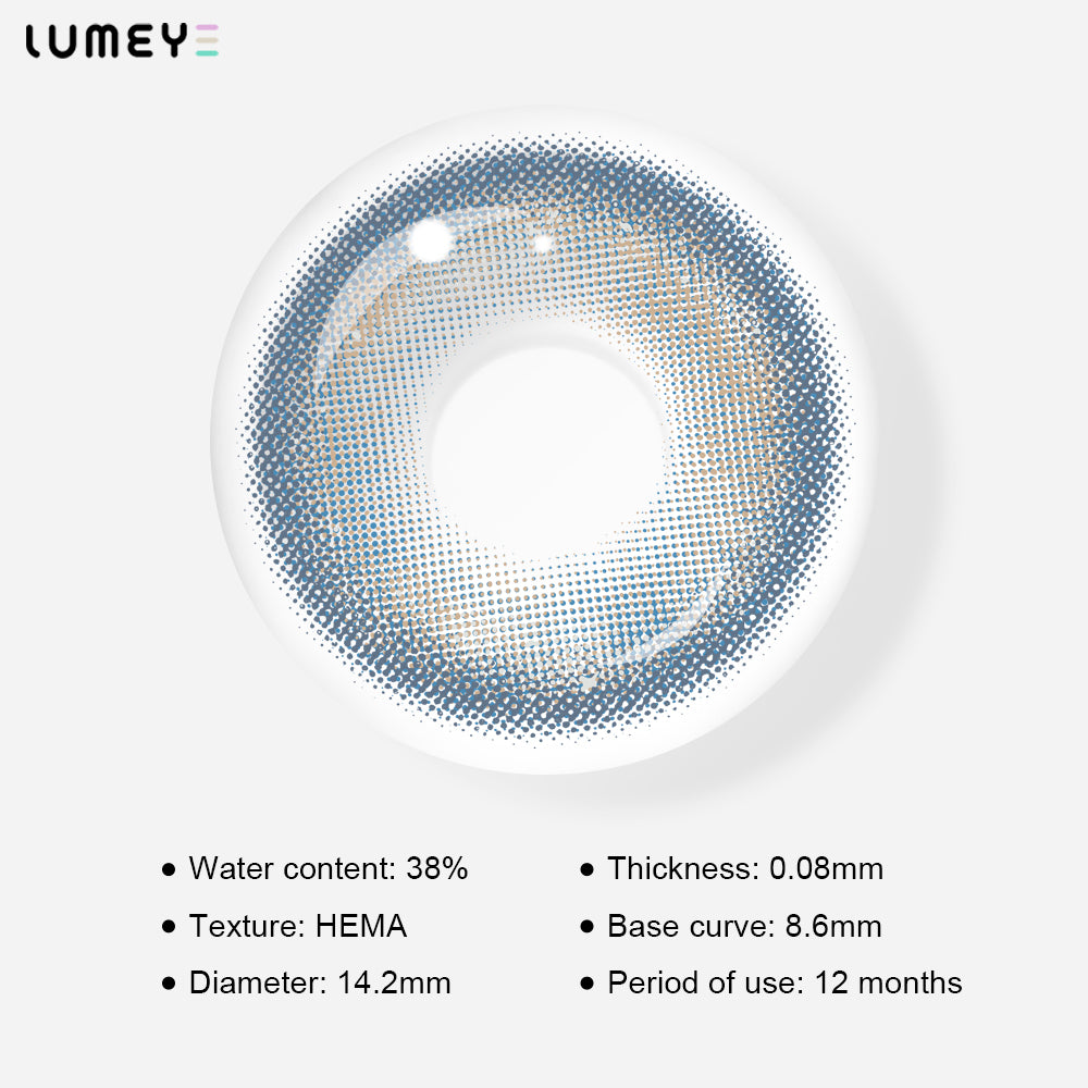 Best COLORED CONTACTS - LUMEYE Tears Blue Colored Contact Lenses - LUMEYE