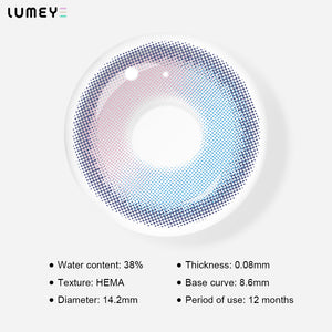 Best COLORED CONTACTS - LUMEYE Juicy Pink Blue Colored Contact Lenses - LUMEYE