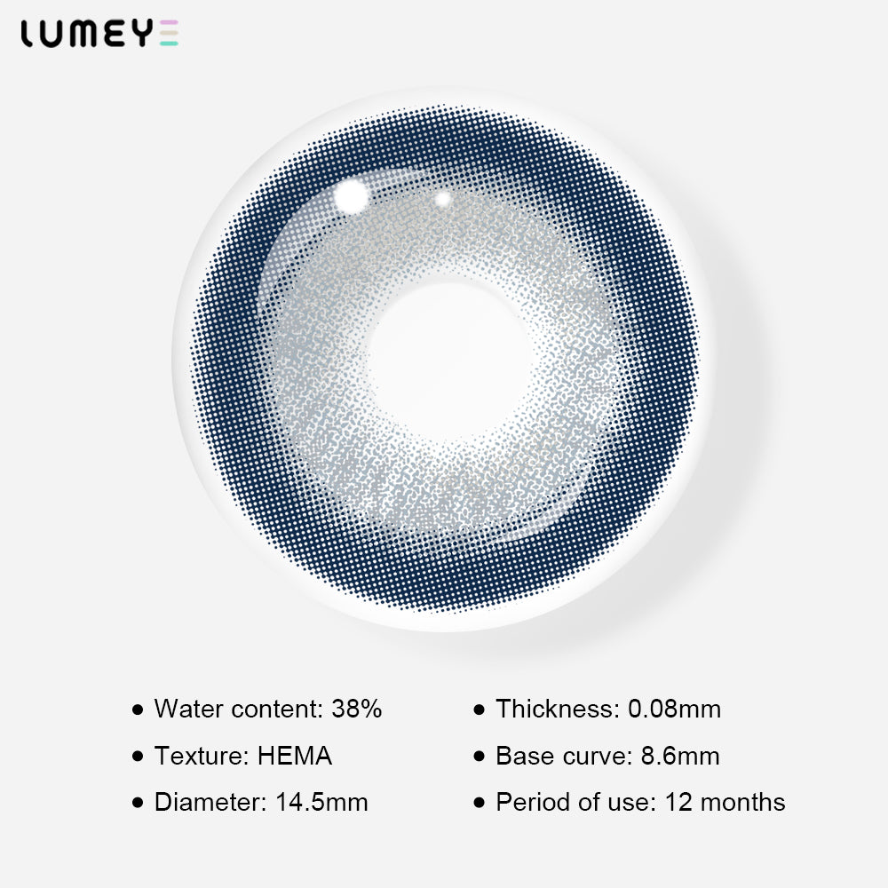 Best COLORED CONTACTS - LUMEYE Dia Blue Colored Contact Lenses - LUMEYE