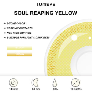 Best COLORED CONTACTS - LUMEYE Soul Reaping Yellow Colored Contact Lenses - LUMEYE