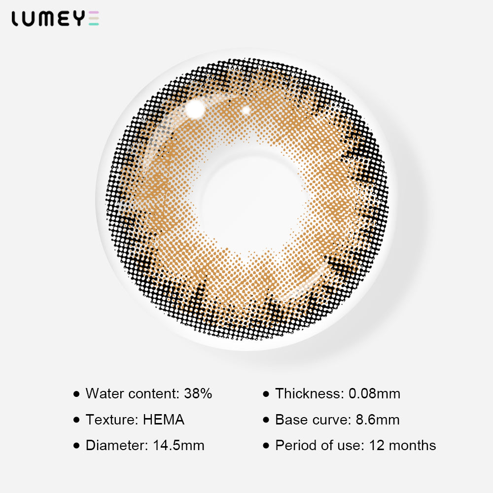 Best COLORED CONTACTS - LUMEYE Tequila Brown Colored Contact Lenses - LUMEYE
