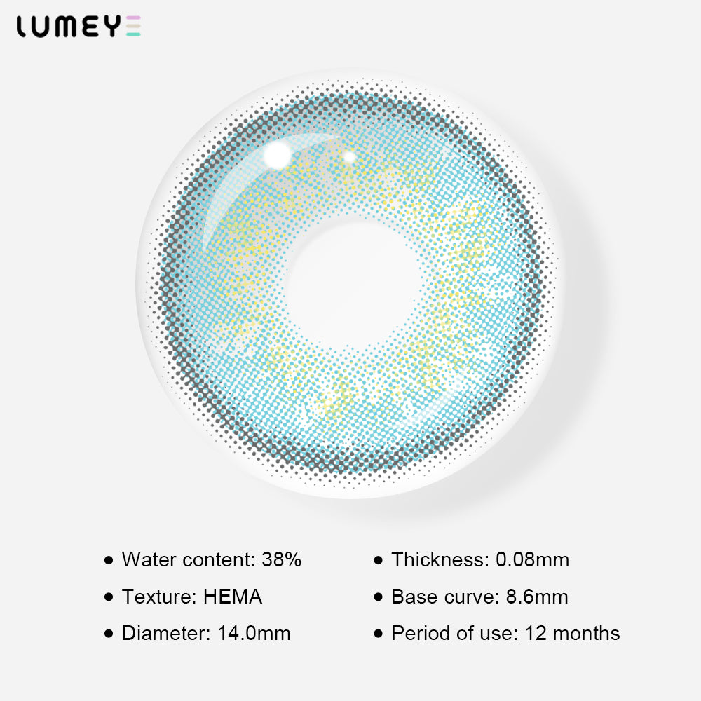 Best COLORED CONTACTS - LUMEYE Elegant Russian Blue Colored Contact Lenses - LUMEYE