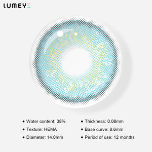 Best COLORED CONTACTS - LUMEYE Elegant Russian Blue Colored Contact Lenses - LUMEYE