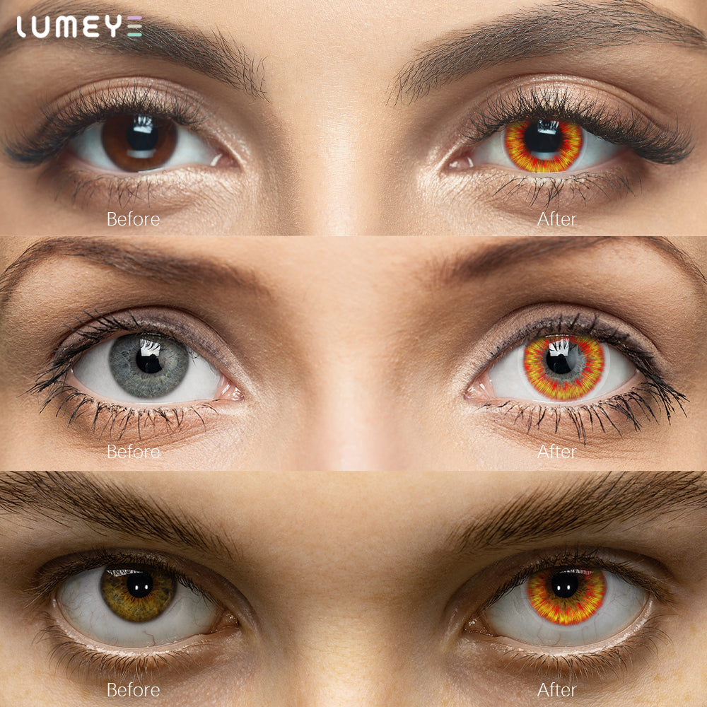 Best COLORED CONTACTS - LUMEYE Iron Man Yellow Colored Contact Lenses - LUMEYE