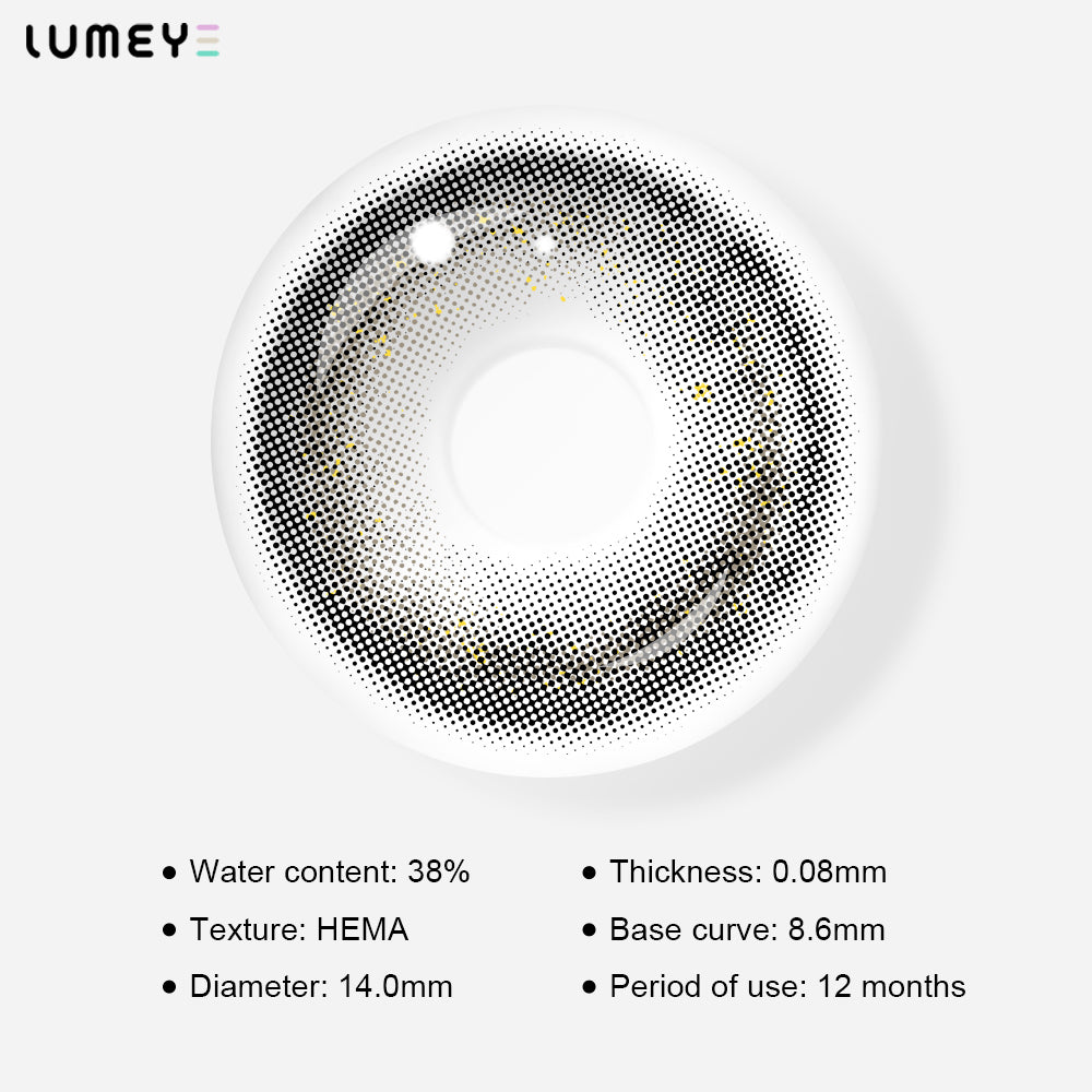 Best COLORED CONTACTS - LUMEYE Crystal Black Colored Contact Lenses - LUMEYE
