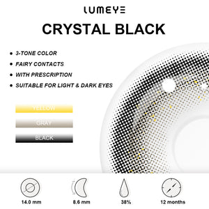 Best COLORED CONTACTS - LUMEYE Crystal Black Colored Contact Lenses - LUMEYE