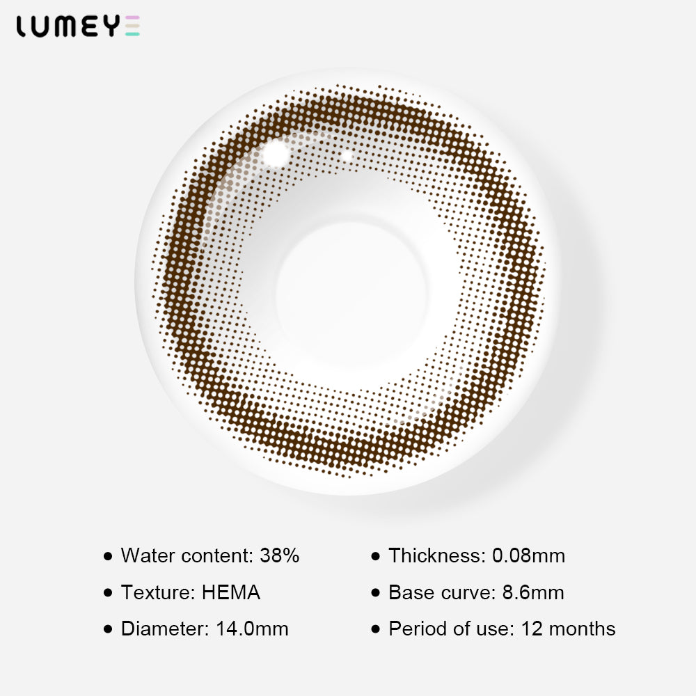Best COLORED CONTACTS - LUMEYE Circle Brown Colored Contact Lenses - LUMEYE