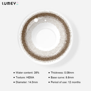 Best COLORED CONTACTS - LUMEYE Circle Brown Colored Contact Lenses - LUMEYE