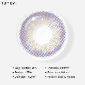 Best COLORED CONTACTS - LUMEYE Bicolor Flower Purple Colored Contact Lenses - LUMEYE