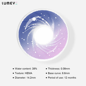 Best COLORED CONTACTS - LUMEYE Dreamy Galaxy Purple Colored Contact Lenses - LUMEYE