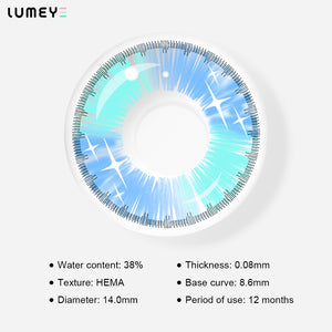 Best COLORED CONTACTS - LUMEYE Gradient Star Blue Colored Contact Lenses - LUMEYE
