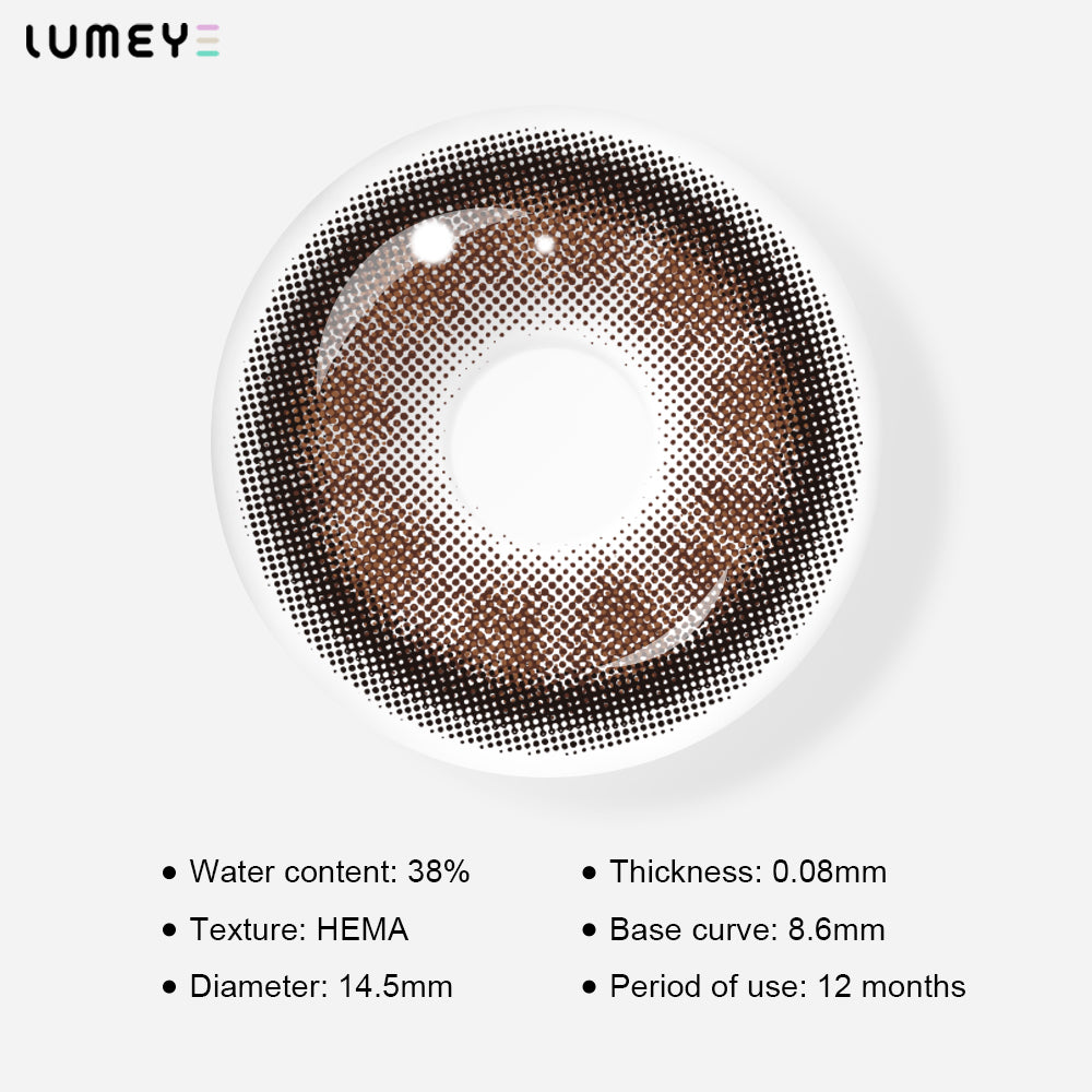 Best COLORED CONTACTS - LUMEYE Tiramisu Brown Colored Contact Lenses - LUMEYE