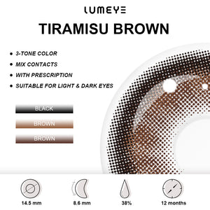 Best COLORED CONTACTS - LUMEYE Tiramisu Brown Colored Contact Lenses - LUMEYE