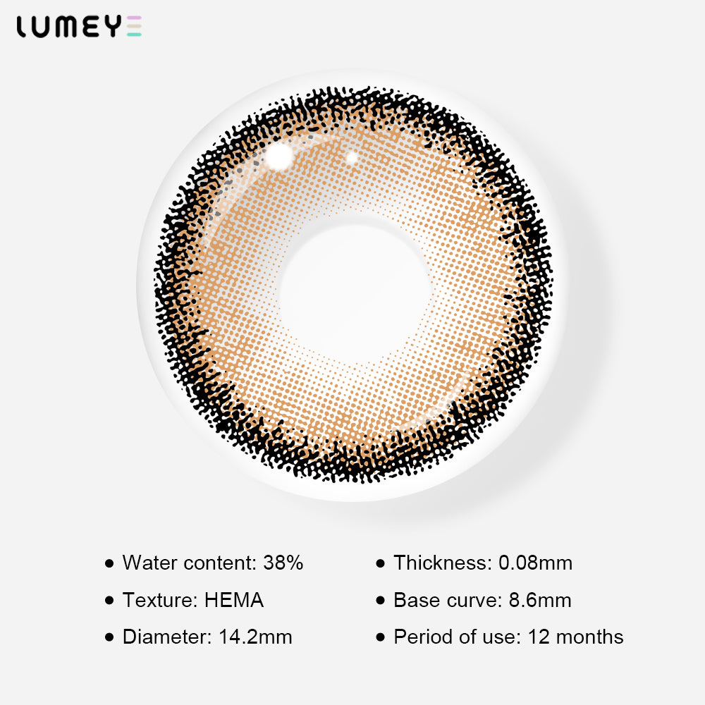 Best COLORED CONTACTS - LUMEYE Dune Brown Colored Contact Lenses - LUMEYE