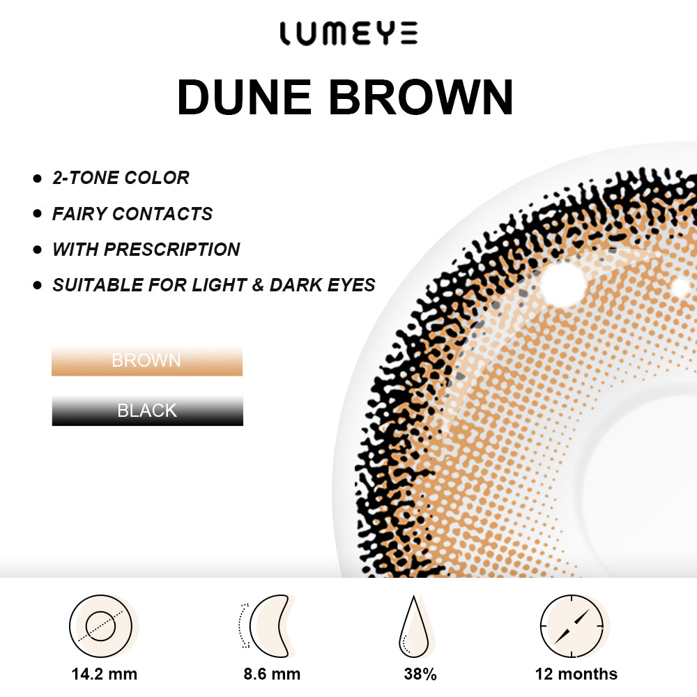 Best COLORED CONTACTS - LUMEYE Dune Brown Colored Contact Lenses - LUMEYE