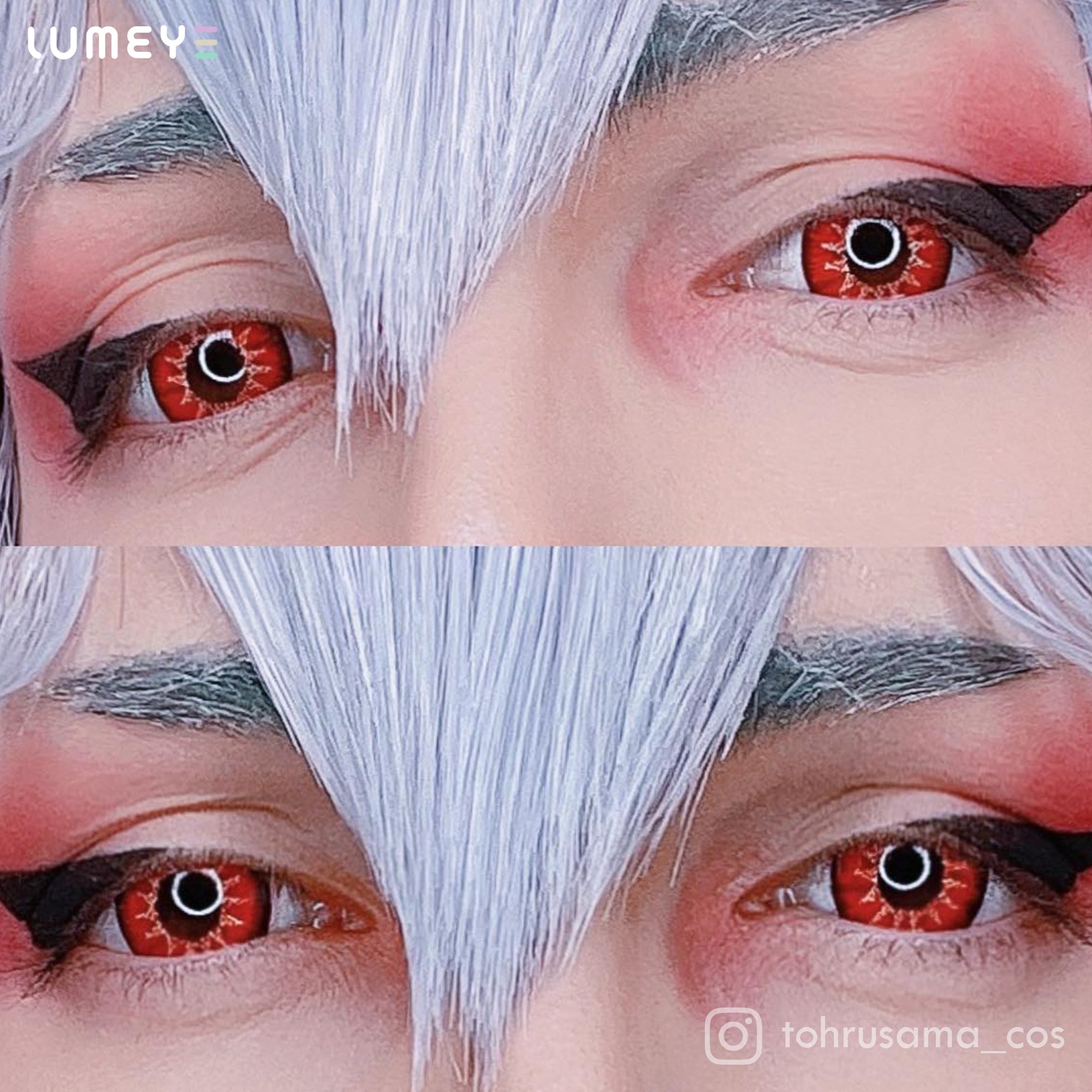 Best COLORED CONTACTS - LUMEYE Mystery Red Colored Contact Lenses - LUMEYE