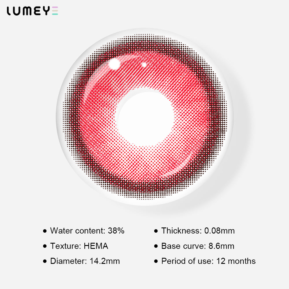Best COLORED CONTACTS - LUMEYE Bloody Mary Red Colored Contact Lenses - LUMEYE