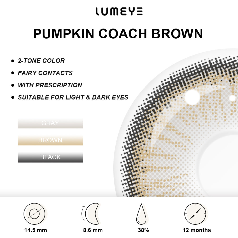Best COLORED CONTACTS - LUMEYE Pumpkin Coach Brown Colored Contact Lenses - LUMEYE