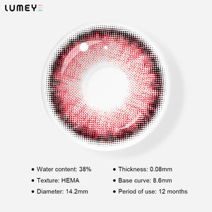 Best COLORED CONTACTS - LUMEYE Annabelle Red Colored Contact Lenses - LUMEYE