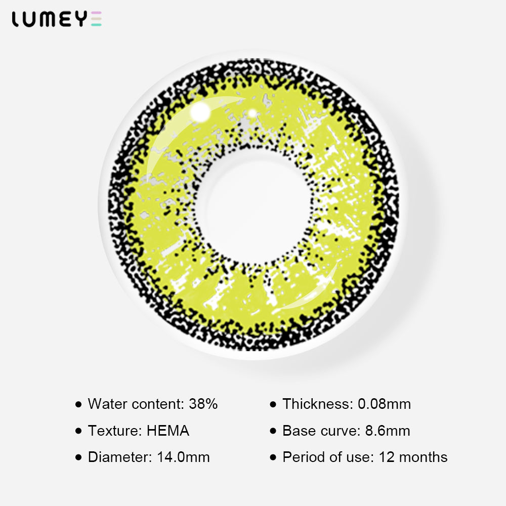 Best COLORED CONTACTS - LUMEYE Kise Ryota Yellow Colored Contact Lenses - LUMEYE