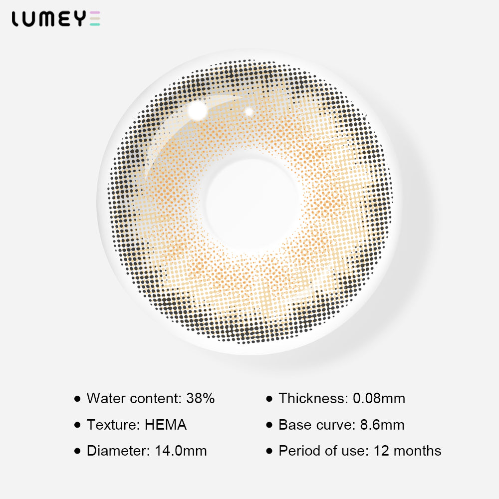 Best COLORED CONTACTS - LUMEYE Symphony Brown Colored Contact Lenses - LUMEYE