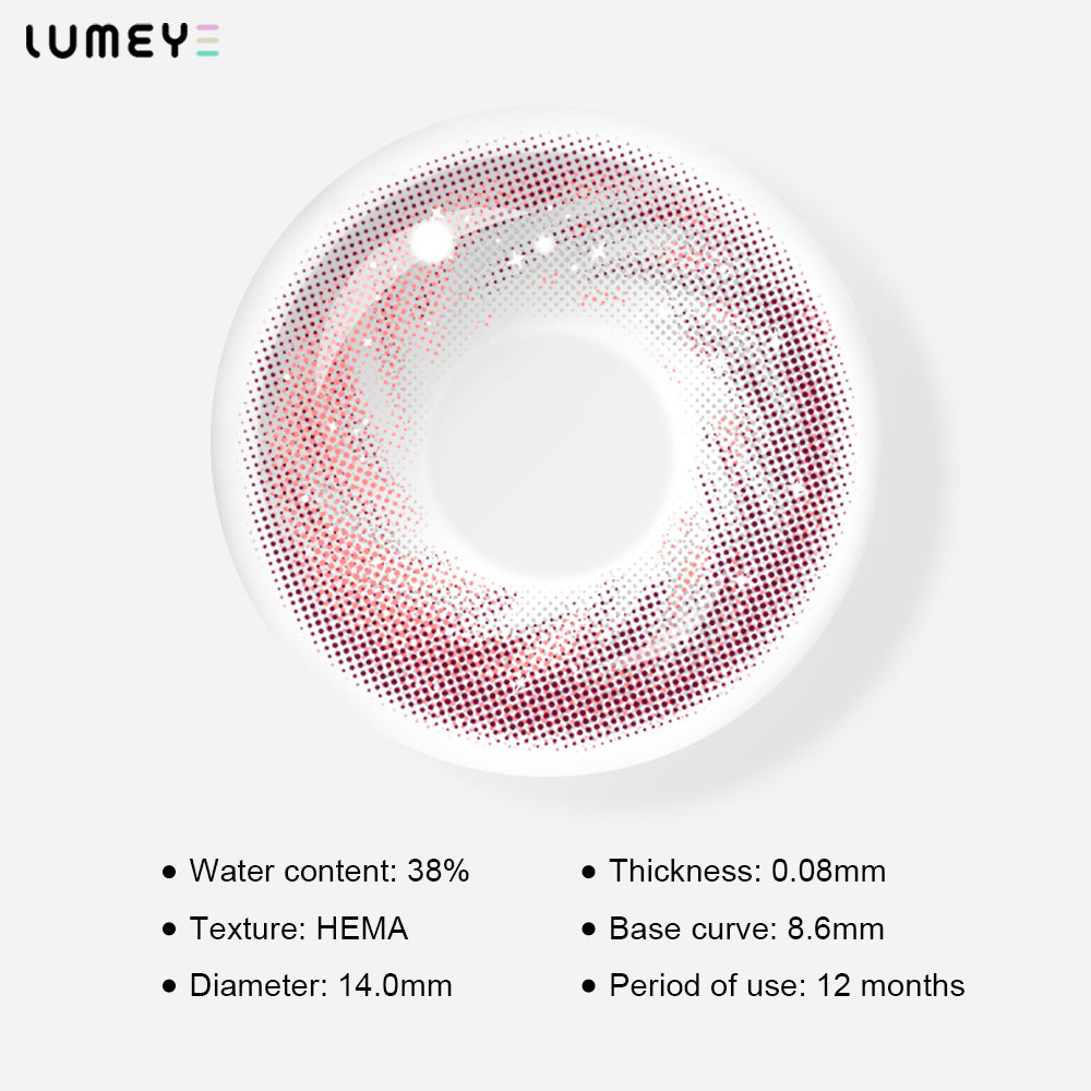 Best COLORED CONTACTS - LUMEYE Flowing Galaxy Pink Colored Contact Lenses - LUMEYE