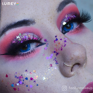 Best COLORED CONTACTS - LUMEYE Charming Dramatic Handmade Eyelashes - LUMEYE