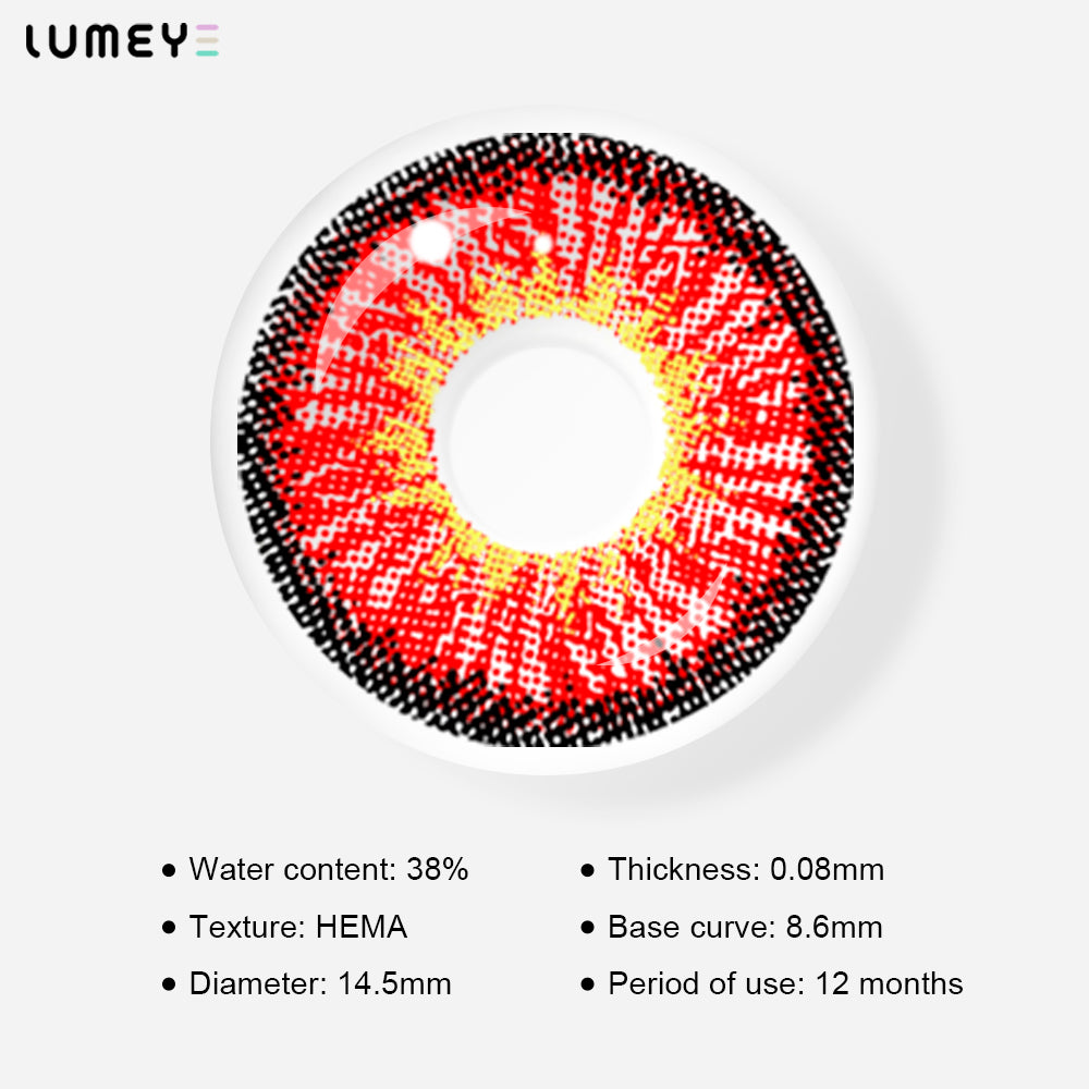 Best COLORED CONTACTS - LUMEYE Elf Red Colored Contact Lenses - LUMEYE