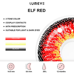 Best COLORED CONTACTS - LUMEYE Elf Red Colored Contact Lenses - LUMEYE