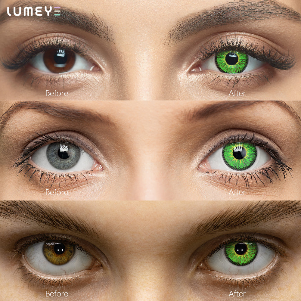 Best COLORED CONTACTS - LUMEYE Elf Green Colored Contact Lenses - LUMEYE