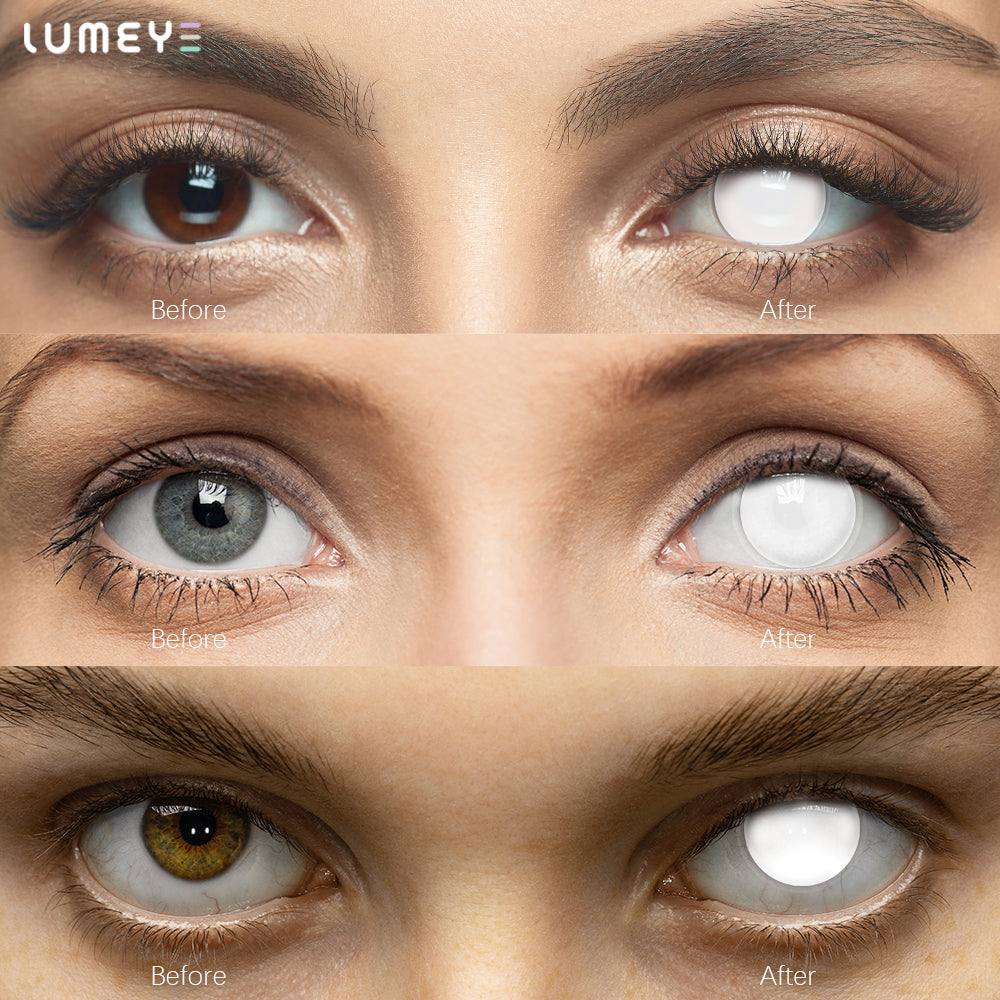Best COLORED CONTACTS - LUMEYE Blind White Colored Contact Lenses - LUMEYE