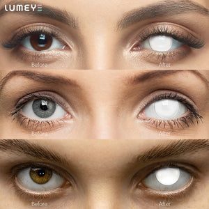 Best COLORED CONTACTS - LUMEYE Blind White Colored Contact Lenses - LUMEYE