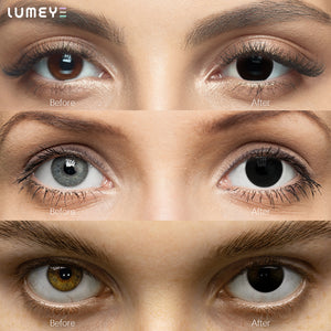 Best COLORED CONTACTS - LUMEYE Blind Black Colored Contact Lenses - LUMEYE