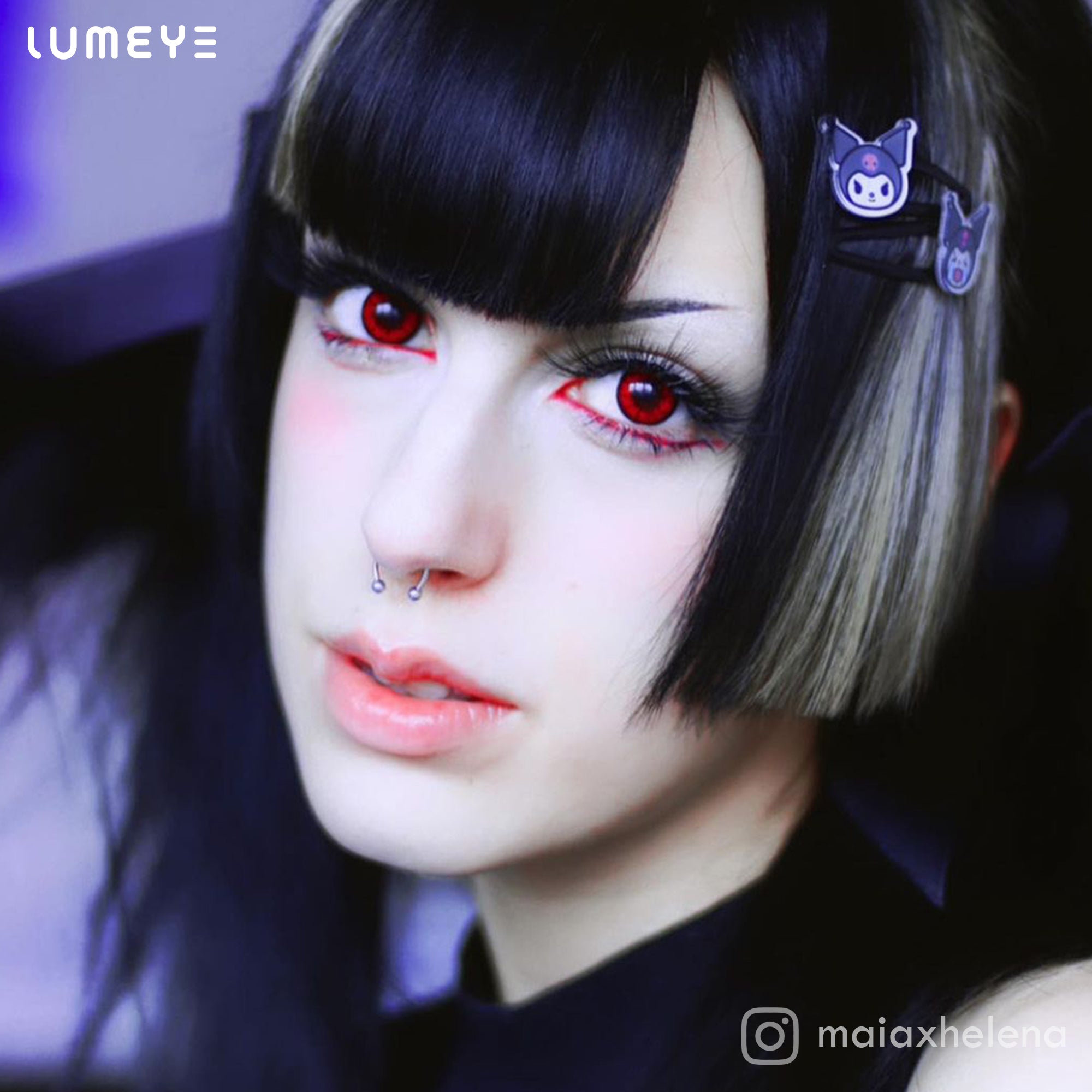 Best COLORED CONTACTS - LUMEYE Akashi Seijuro Red Colored Contact Lenses - LUMEYE