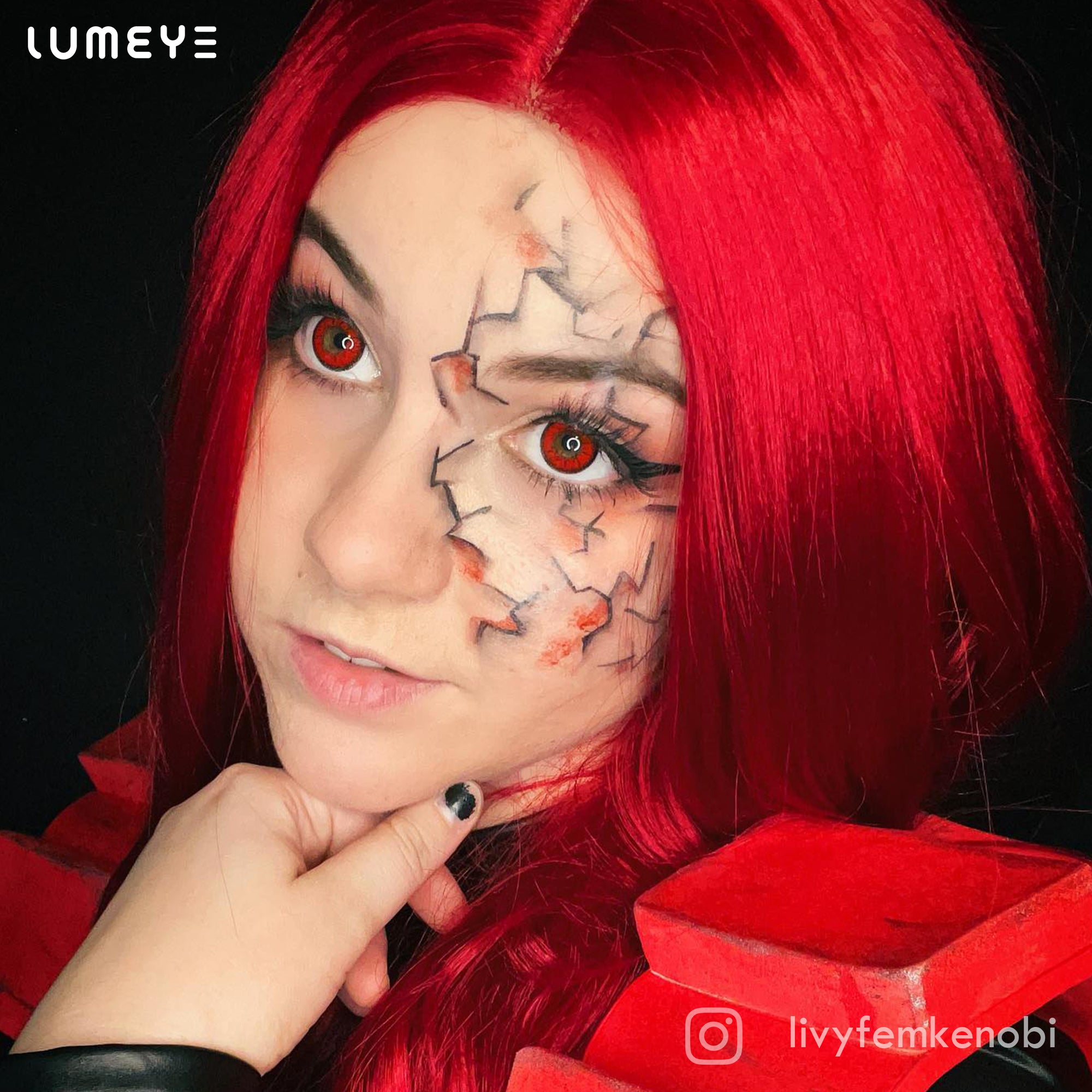 Best COLORED CONTACTS - LUMEYE Akashi Seijuro Red Colored Contact Lenses - LUMEYE