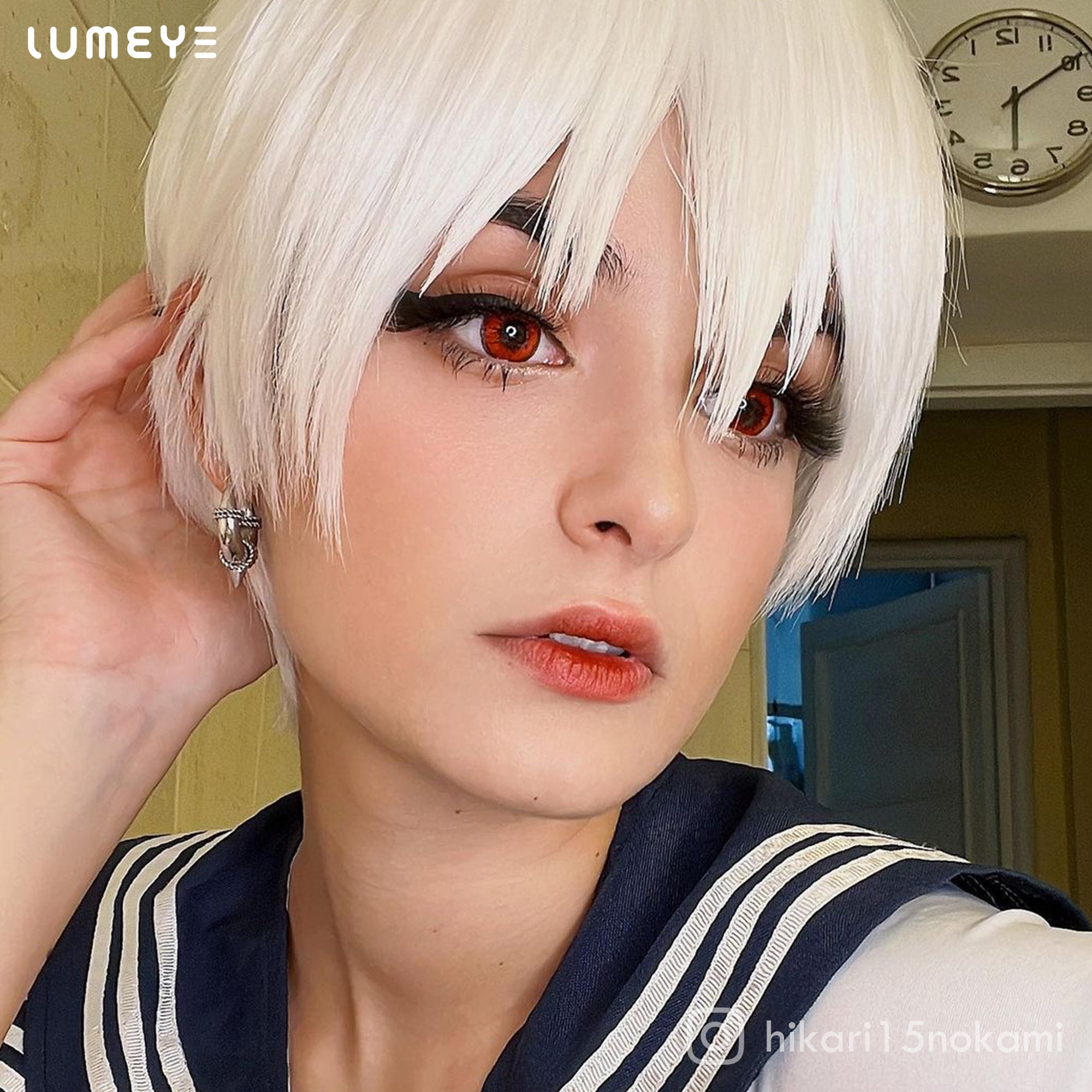 Best COLORED CONTACTS - LUMEYE Akashi Seijuro Red Colored Contact Lenses - LUMEYE