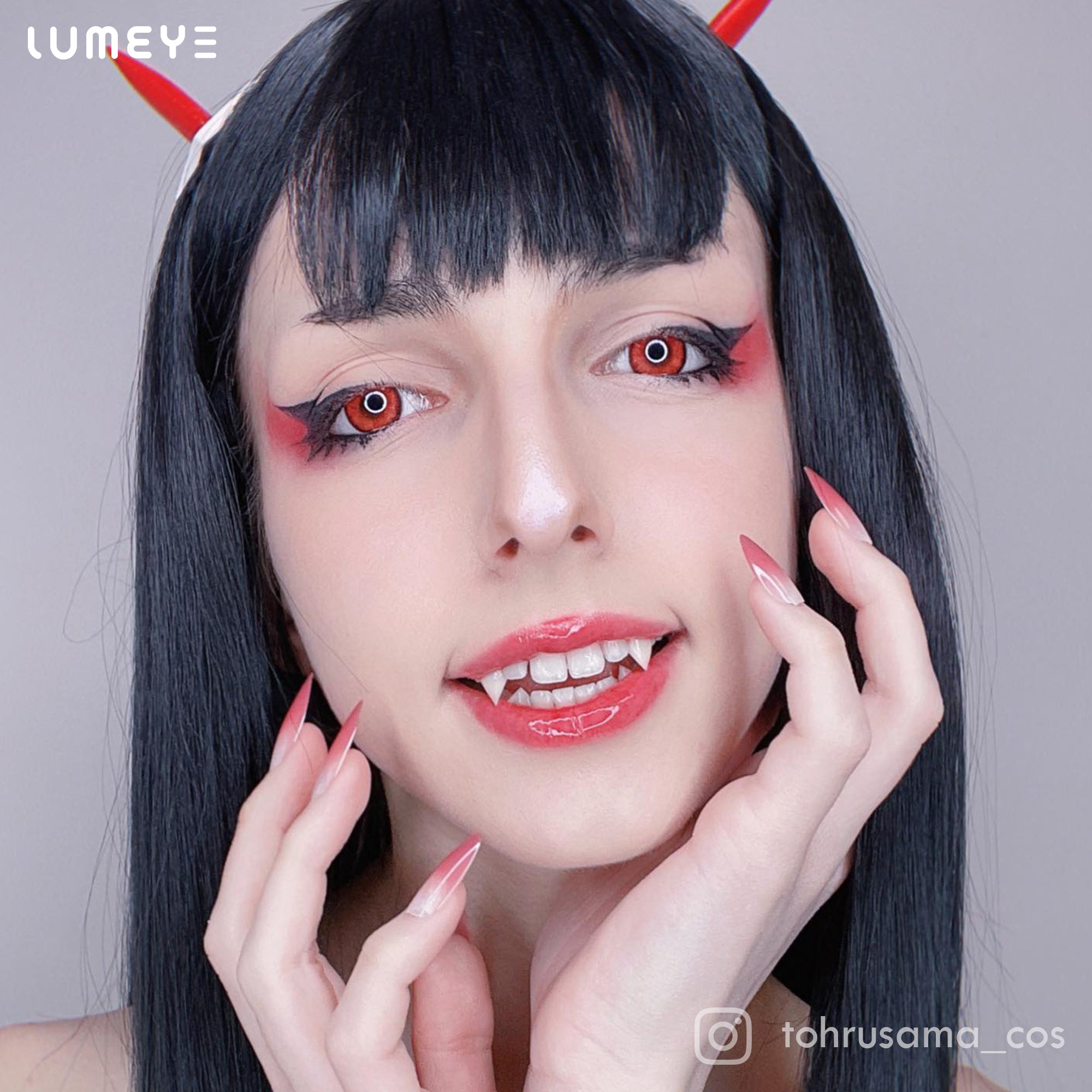 Best COLORED CONTACTS - LUMEYE Annabelle Red Colored Contact Lenses - LUMEYE