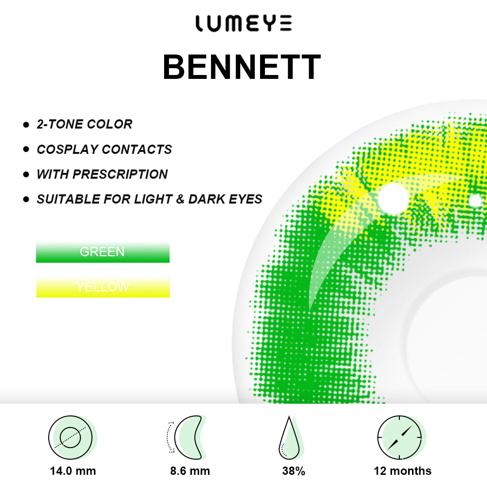 Best COLORED CONTACTS - Genshin Impact - LUMEYE Bennett Colored Contact Lenses - LUMEYE