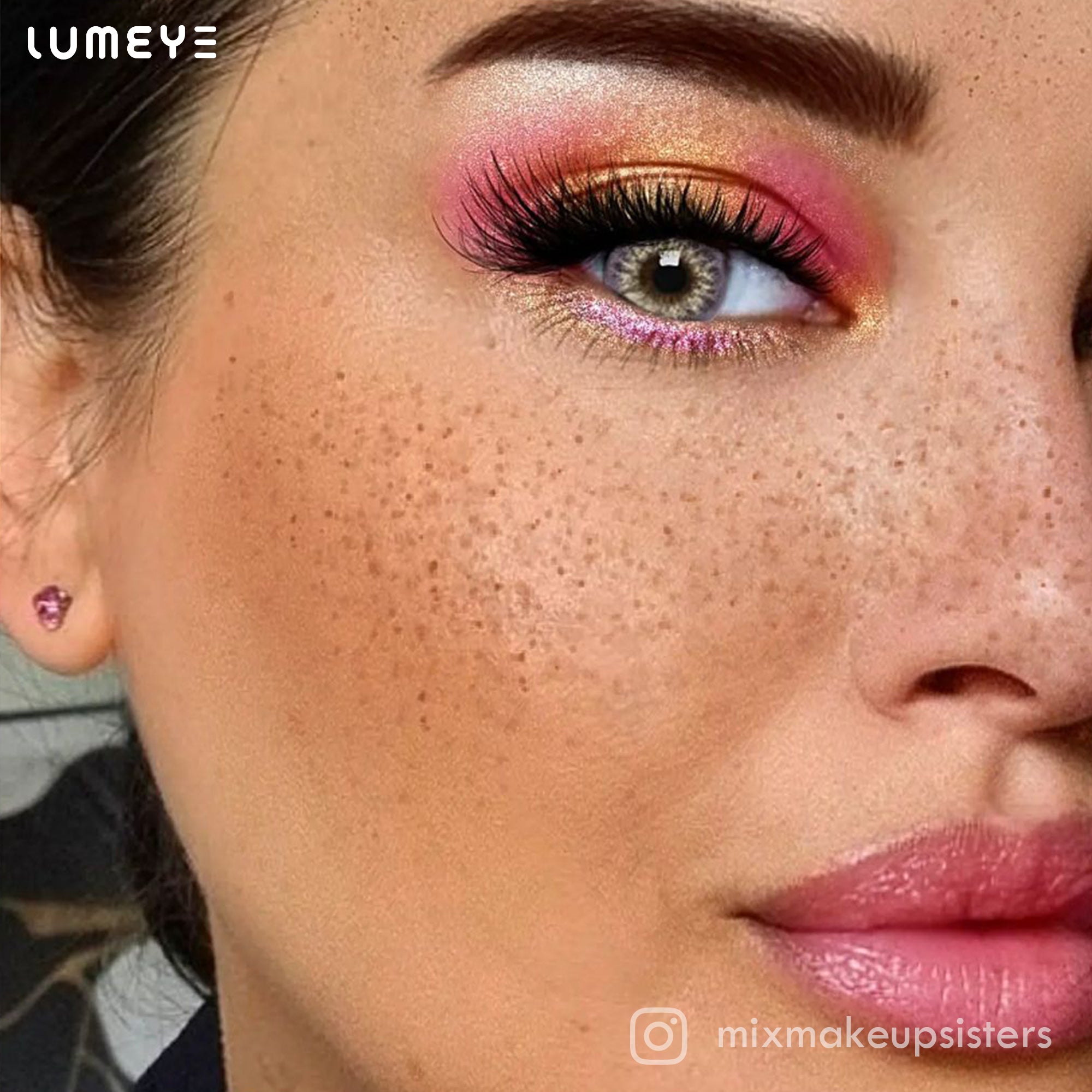 Best COLORED CONTACTS - LUMEYE Bicolor Flower Purple Colored Contact Lenses - LUMEYE