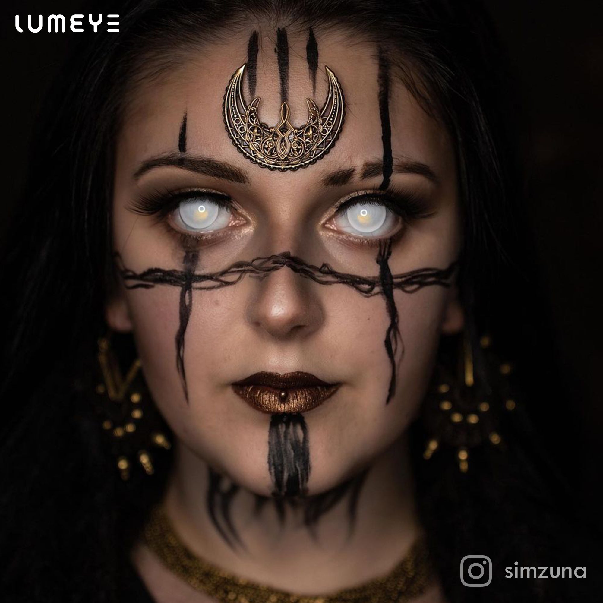 Best COLORED CONTACTS - LUMEYE Blind White Colored Contact Lenses - LUMEYE