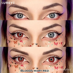 Best COLORED CONTACTS - LUMEYE Bloody Mary Red Colored Contact Lenses - LUMEYE