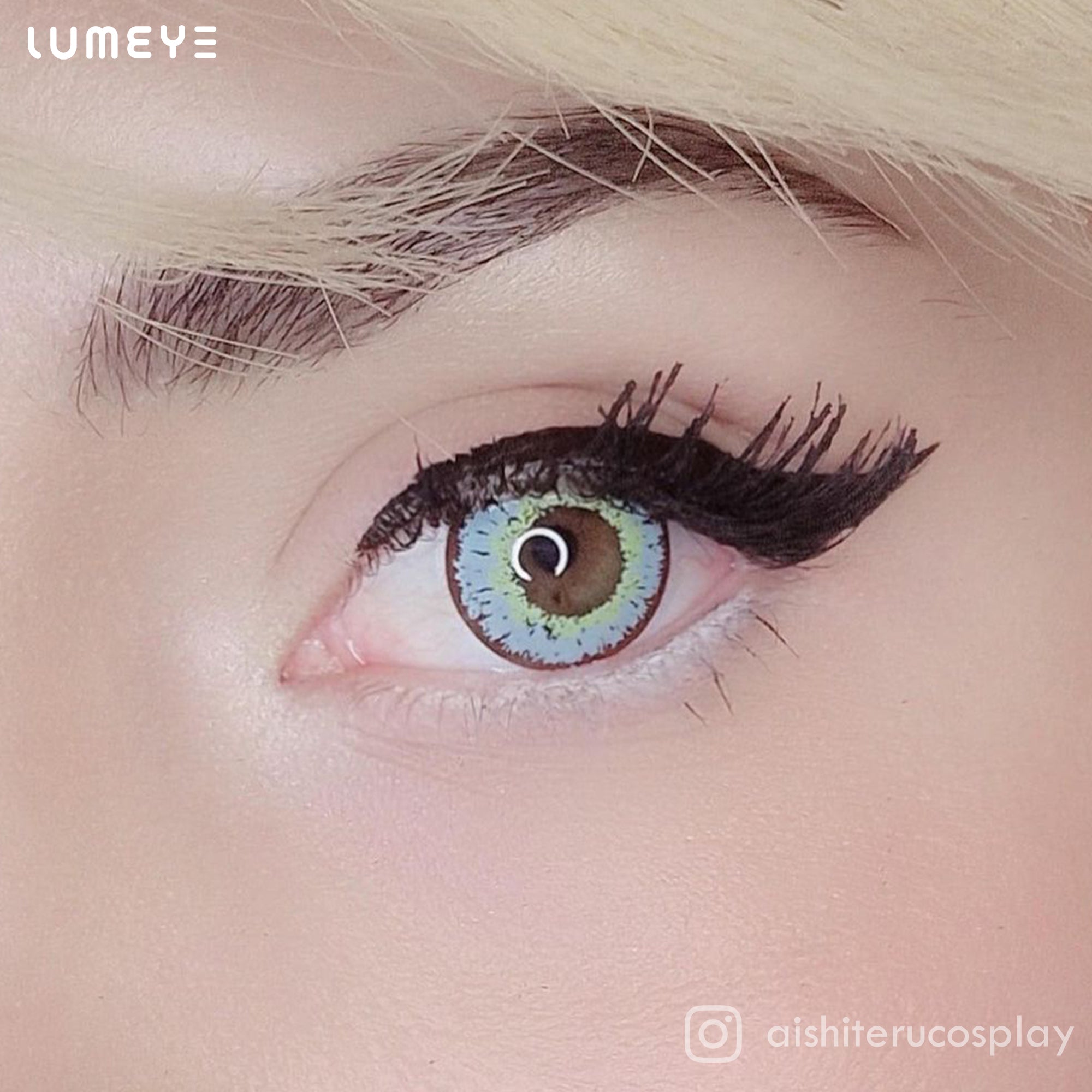Best COLORED CONTACTS - LUMEYE Candy Mint Blue Colored Contact Lenses - LUMEYE