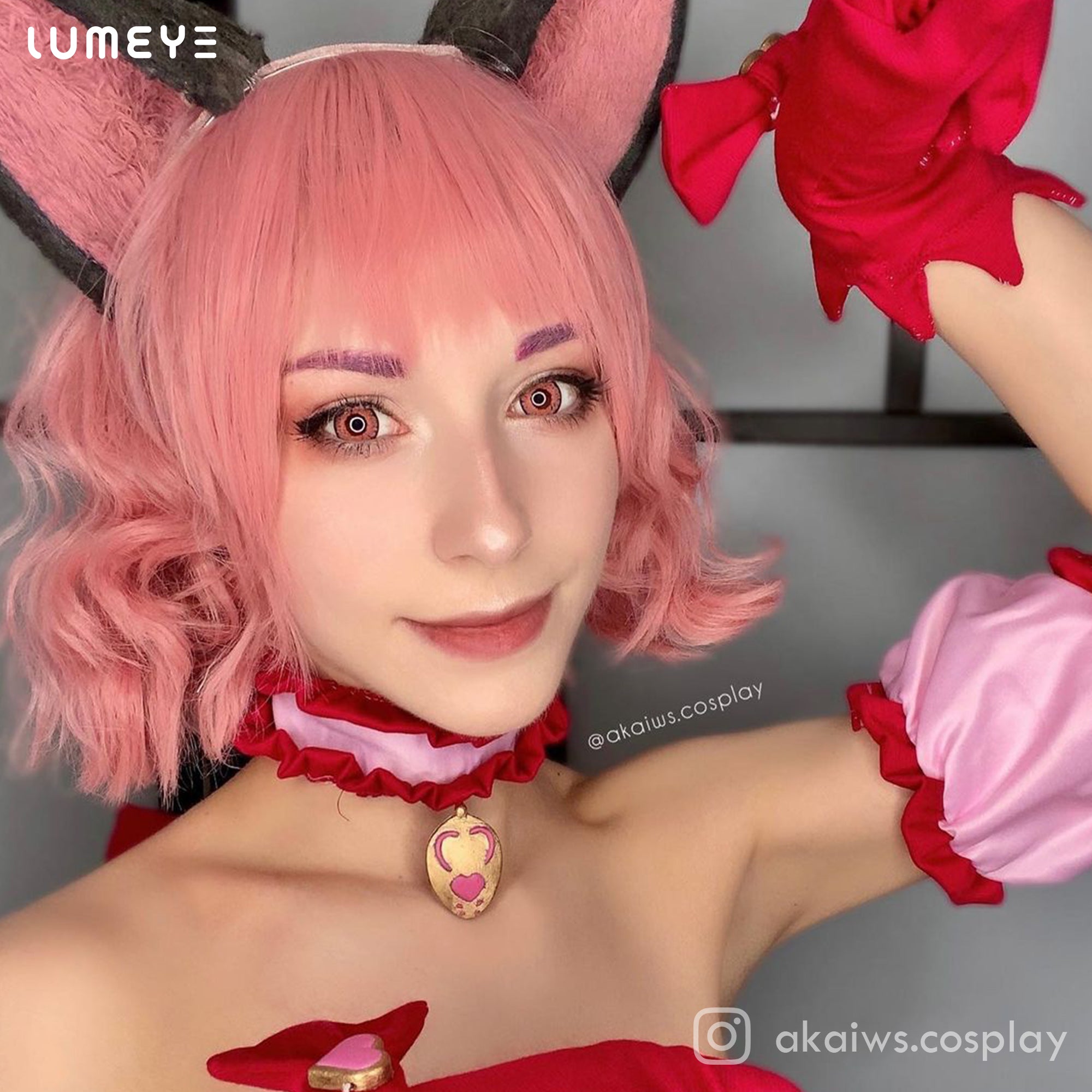 Best COLORED CONTACTS - LUMEYE Candy Peachy Pink Colored Contact Lenses - LUMEYE