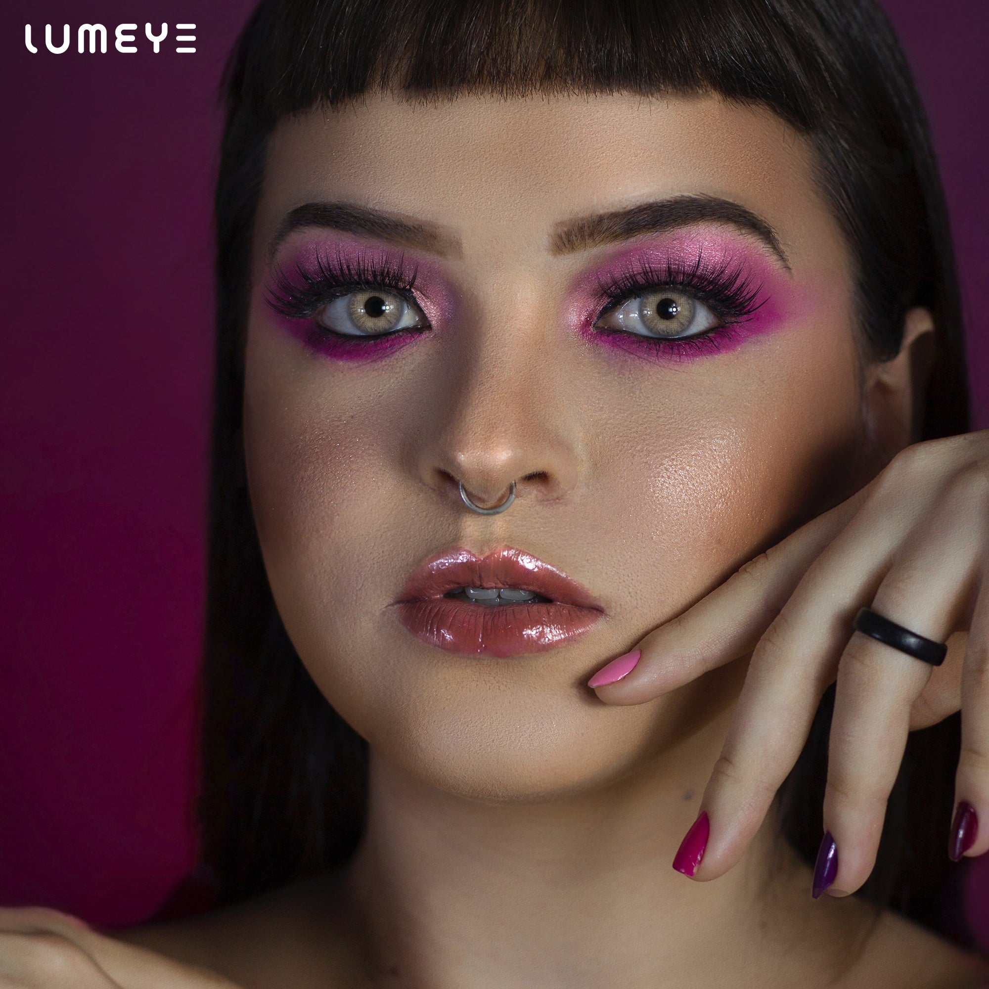 Best COLORED CONTACTS - LUMEYE Cappuccino Gray Colored Contact Lenses - LUMEYE