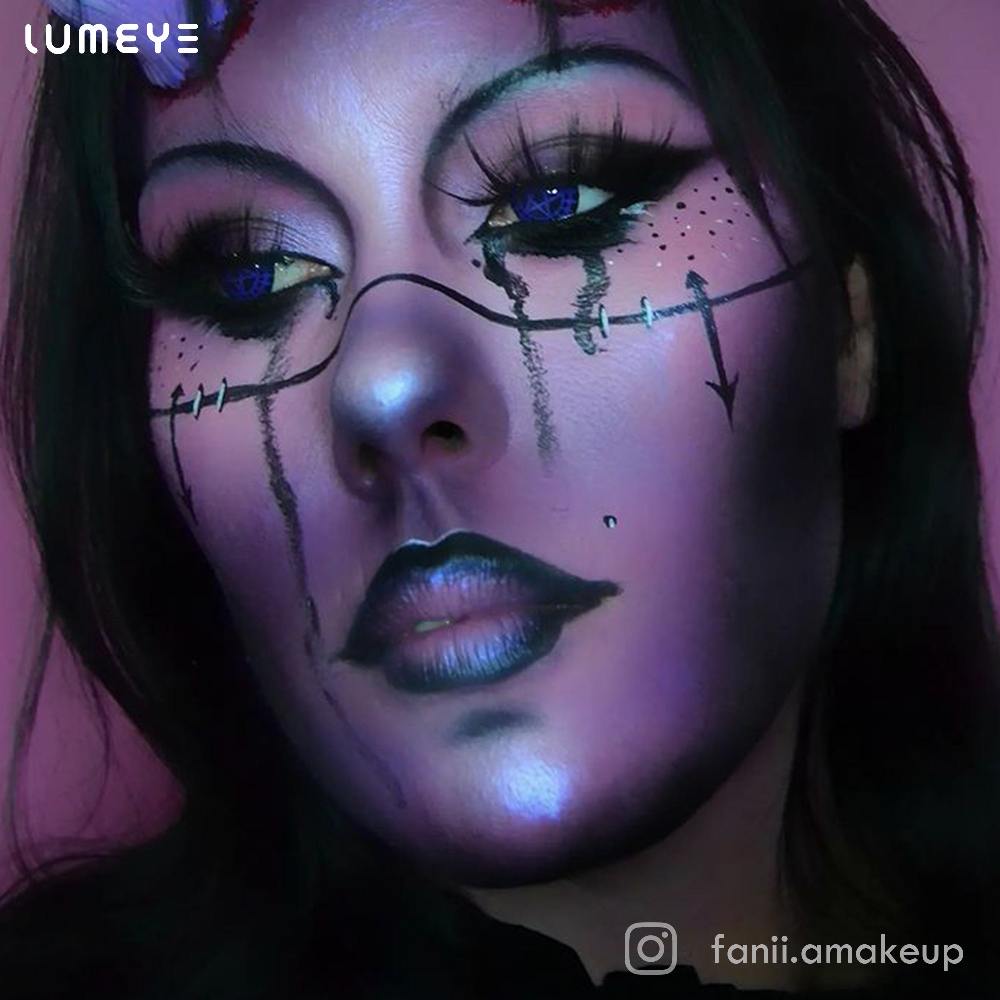 Best COLORED CONTACTS - LUMEYE Ciel's Contract Purple Colored Contact Lenses - LUMEYE
