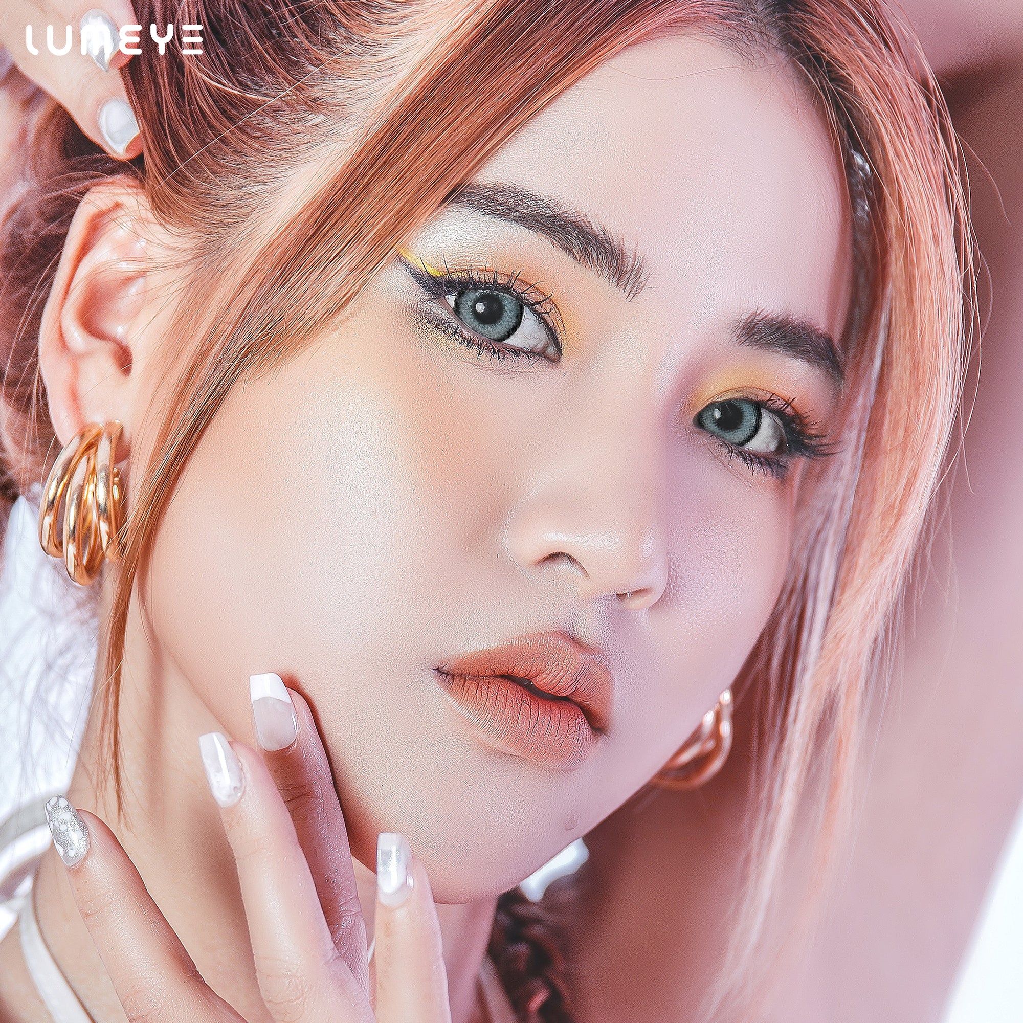 Best COLORED CONTACTS - LUMEYE Cozy Blue Colored Contact Lenses - LUMEYE