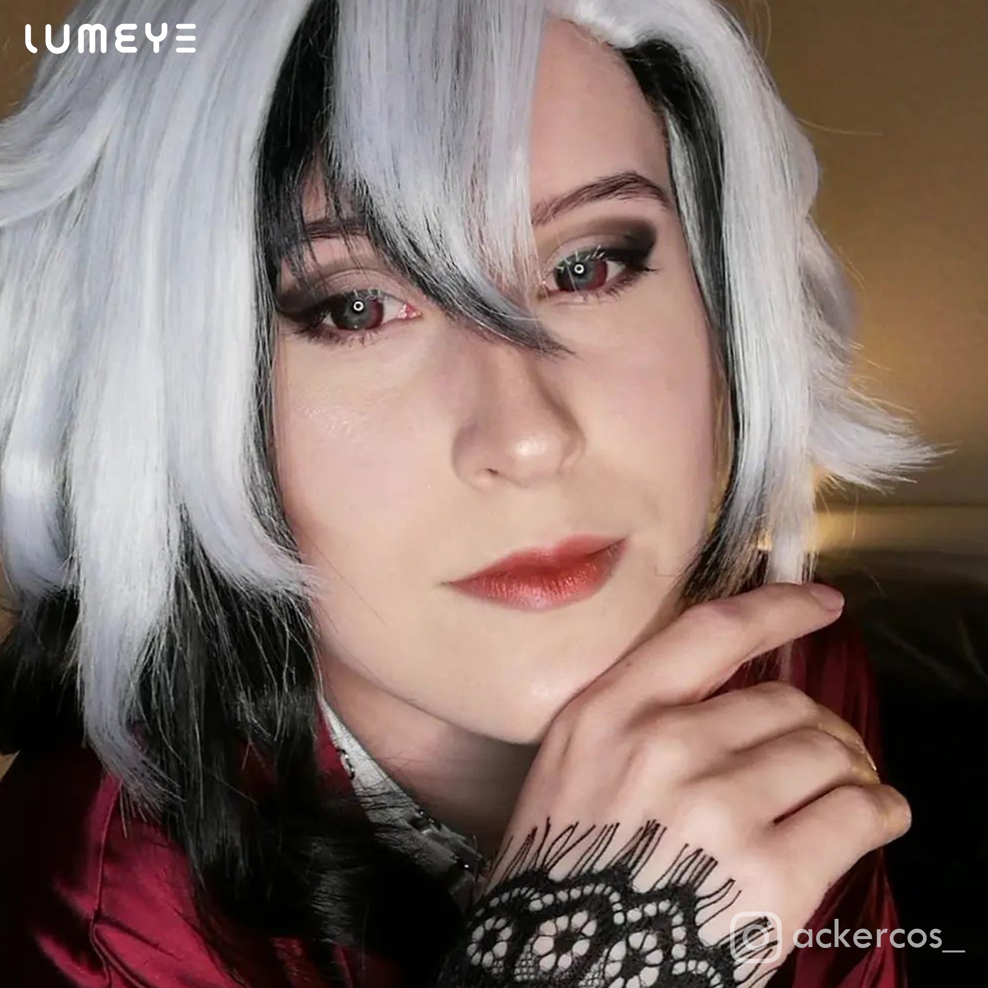 Best COLORED CONTACTS - LUMEYE Crazy Red Colored Contact Lenses - LUMEYE