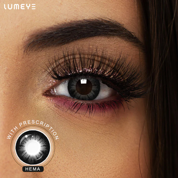 Best COLORED CONTACTS - LUMEYE Dahlia Black Colored Contact Lenses - LUMEYE